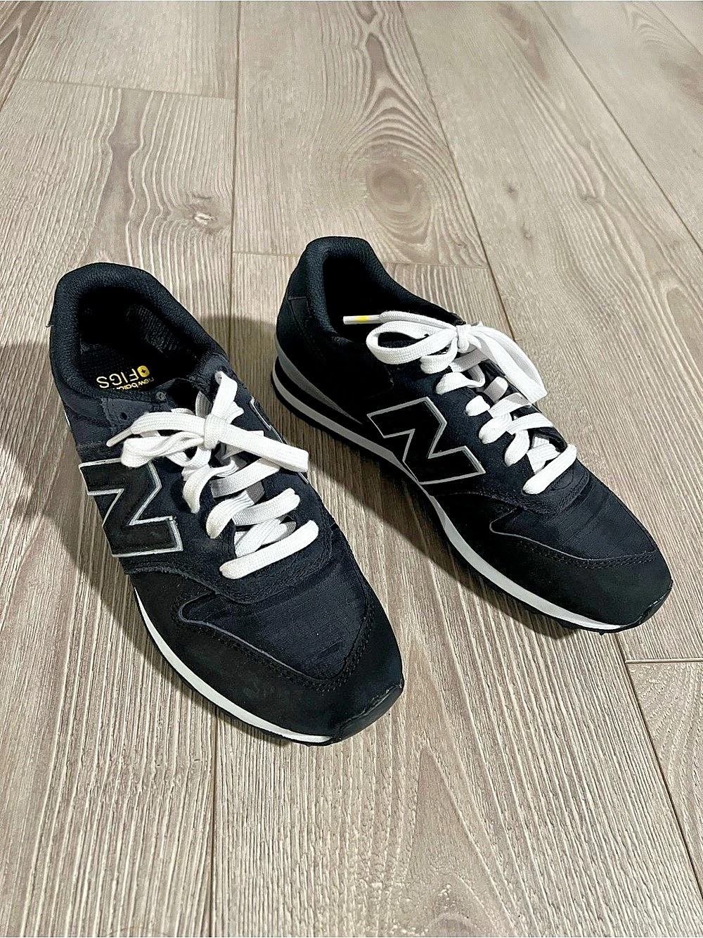 New Balance FIGS x New Balance 574 Black & White Sneakers